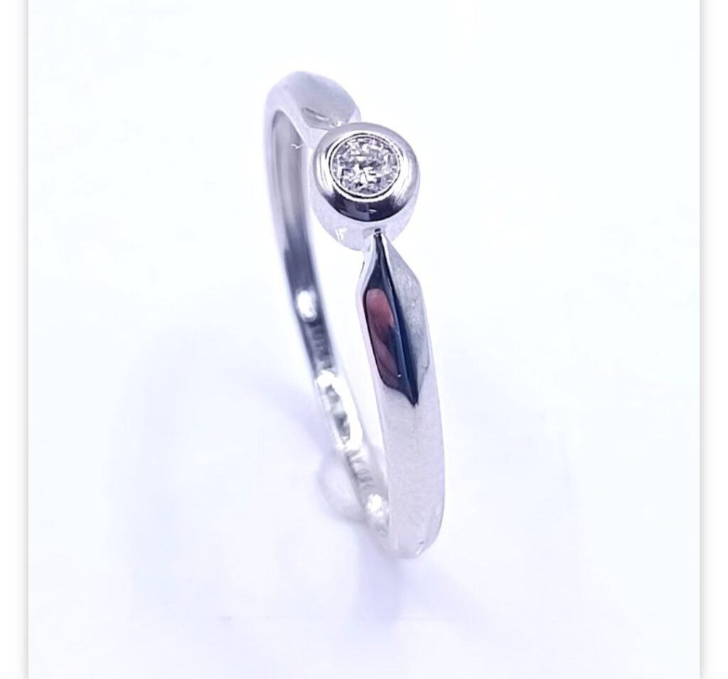 Anillo Solitario en Botón